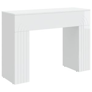 vidaXL Couchtisch Hochglanz Wei&szlig; 102 x 35 x 75 cm Holzwerkstoff