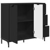 vidaXL Sideboard Schwarz 89,5 x 33 x 82 cm Holzwerkstoff