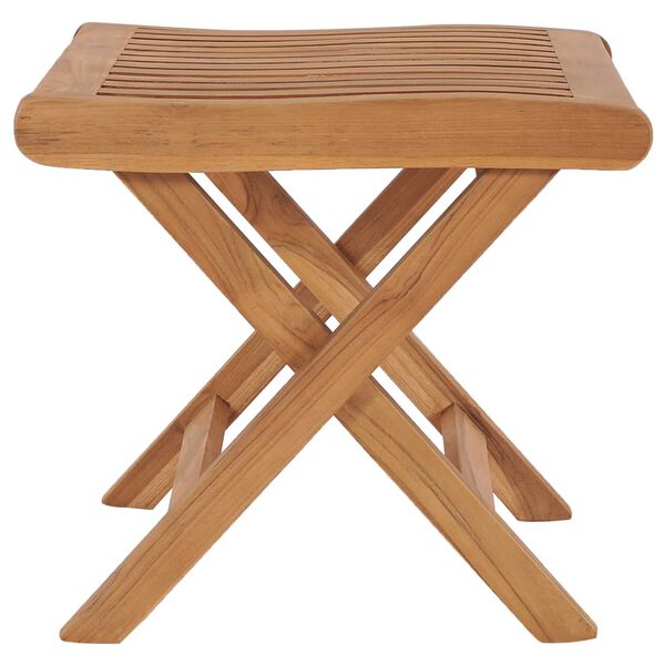 vidaXL Klappbarer Fußhocker 46,5×49×41,5 cm Massivholz Teak