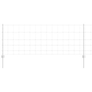 vidaXL Zaun mit Pfosten Silber 0,8 x 25 m Stahl