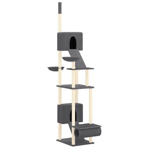 vidaXL Kratzbaum Deckenhoch Dunkelgrau 277-303 cm