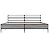 vidaXL Bettgestell Grau Sonoma 180x200 cm Holzwerkstoff und Metall