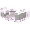 vidaXL Gartensofa-set mit Kissen 10 pcs Beige und Creme Poly-Rattan