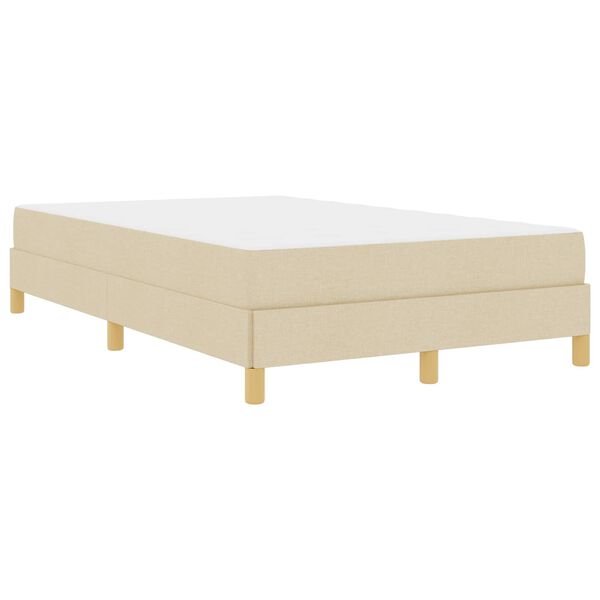 vidaXL Boxspringbett mit Matratze Creme 120 x 190 cm Stoff