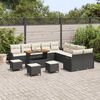 vidaXL Garten-Sofa-Set 14 pcs Schwarz Poly-Rattan