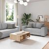 vidaXL 2-teiliges Sofa-Set mit Kissen, wolkengrauer Stoff
