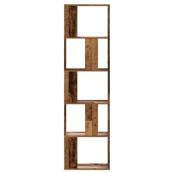 vidaXL B&uuml;cherregal 5 B&ouml;den Altholz 45x23,5x162,5 cm Holzwerkstoff