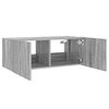 vidaXL TV-Wandschrank mit LED-Leuchten Grau Sonoma 80x35x31 cm