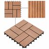 vidaXL Terrassenfliese 11 pcs Braun 30 x 30 cm WPC