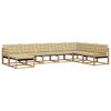vidaXL Outdoor-Sofagarnitur mit Kissen 8 pcs Wei&szlig; und Beige