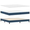 vidaXL Boxspringbett mit Matratze mit LED Blau 200 x 200 cm Stoff