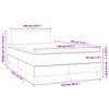 vidaXL Boxspringbett mit Matratze Dunkelblau 120x190 cm Samt