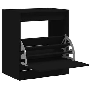 vidaXL Schuhschrank Schwarz 60x42x69 cm Holzwerkstoff