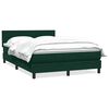 vidaXL Boxspringbett mit Matratze Dunkelgr&uuml;n 160x220 cm Samt