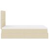 vidaXL Ottoman-Bett mit Matratze Creme 120x190 cm Stoff