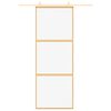 vidaXL Schiebetür Golden 76x205 cm ESG-Klarglas und Aluminium