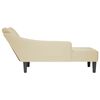 vidaXL Chaiselongue mit Rechter Armlehne Creme Stoff