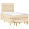 vidaXL Boxspringbett mit Matratze Creme 120x200 cm Stoff