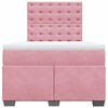 vidaXL Boxspringbett mit Matratze Rosa 120x200 cm Samt