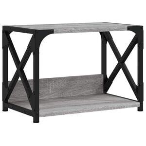 vidaXL Druckerst&auml;nder 2 Ablagen Grau Sonoma 44x26x31,5cm Holzwerkstoff