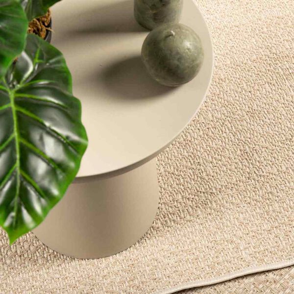 vidaXL Teppich ZIZUR Beige 120x170 cm Jute-Optik Indoor und Outdoor
