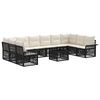 vidaXL Gartensofa-set 11 stk. 10-Sitzer Schwarz Poly-Rattan
