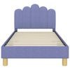 vidaXL Kinderbettgestell mit Kopfteil Jeans blau 80 x 160 cm Stoff