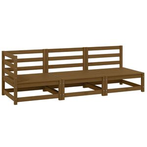 vidaXL 3-tlg. Garten-Lounge-Set Honigbraun Massivholz Kiefer