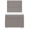 vidaXL Boxspringbett mit Matratze Taupe 90x200 cm Stoff