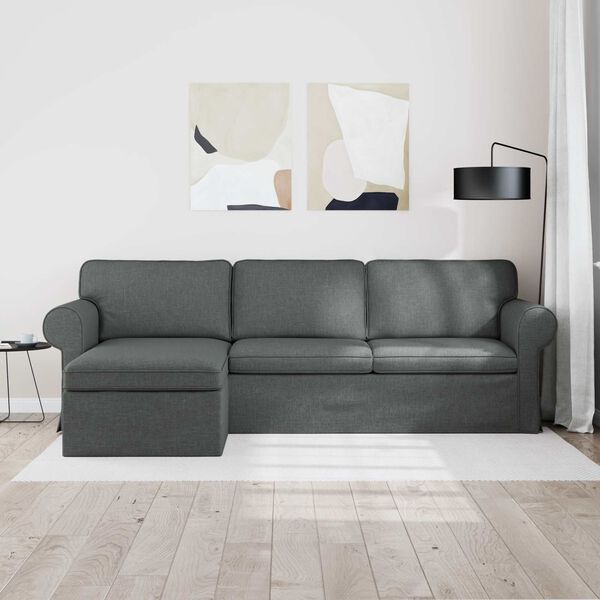 vidaXL Sofa Dunkelgrau