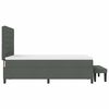 vidaXL Boxspringbett mit Matratze Dunkelgrau 140 x 190 cm Stoff