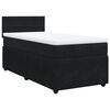 vidaXL Boxspringbett mit Matratze Schwarz 100x200 cm Samt