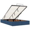 vidaXL Ottomane Bett mit Matratze & LEDs Blau 120x200 cm Stoff