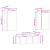 vidaXL 4-tlg. Wohnwand mit LED-Beleuchtung Weiß Holzwerkstoff