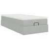 vidaXL Ottoman-Bett mit Matratze Hellgrau 90x200 cm Samt