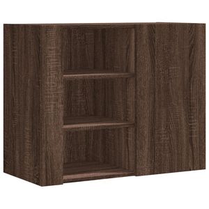 vidaXL Wandregal Braun Eichen-Optik 75x35x60 cm Holzwerkstoff