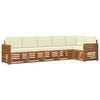 vidaXL Outdoor-Sofagarnitur 6 stk. Natur und Creme Polyester