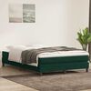 vidaXL Boxspringbett mit Matratze Dunkelgr&uuml;n 140x210 cm Samt