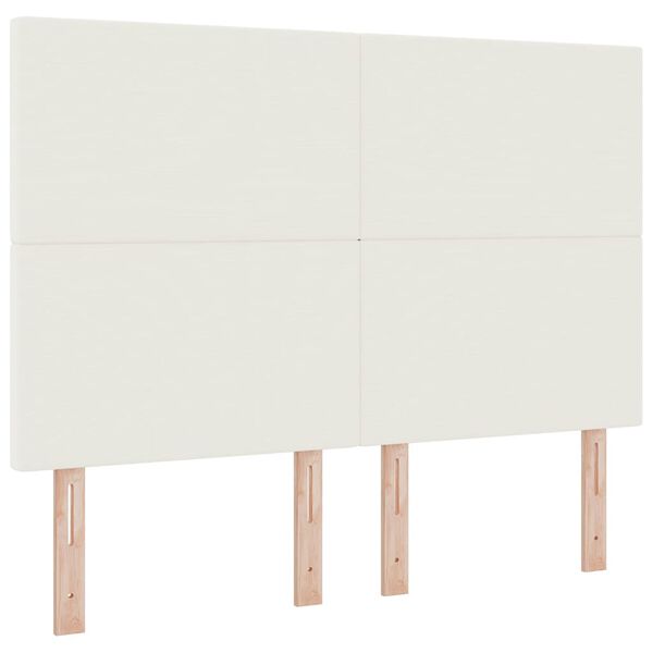 vidaXL Kopfteil mit Kopfteil Creme 160 cm Kunstleder