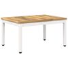 vidaXL Couchtisch Wei&szlig; 49 x 68,5 x 36 cm Massivholz Akazie