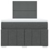 vidaXL Boxspringbett mit Matratze Dunkelgrau 120x190 cm Stoff