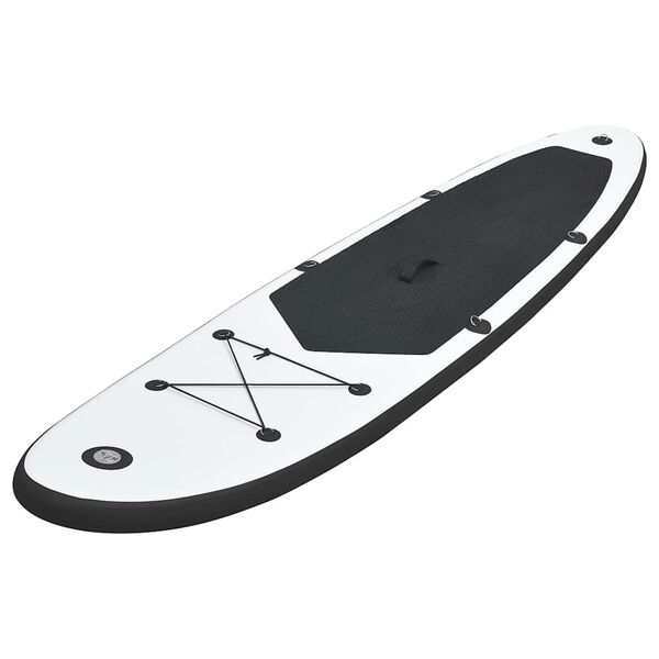 vidaXL SUP-Board-Set Aufblasbar Schwarz und Weiß