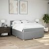 vidaXL Boxspringbett mit Matratze Hellgrau 160x200 cm Stoff