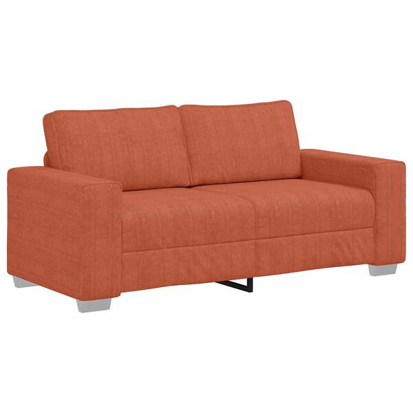 vidaXL Zweisitzer-Sofa Rot Orange 180x77x82 cm Cordstoff