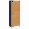 vidaXL Highboard 2 pcs Schwarz Eichen-Optik Holzwerkstoff