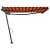 vidaXL Standmarkise Manuell Einziehbar 400x300 cm Orange/Braun