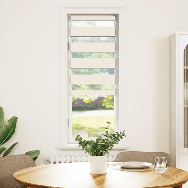 vidaXL Zebrarollo Marmorbeige 45x100 cm Stoffbreite 40,9 cm Polyester