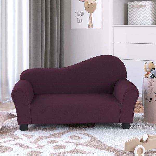 vidaXL Kindersofa Lila Stoff