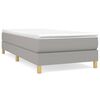 vidaXL Boxspringbettgestell Hellgrau 90x200 cm Stoff