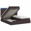 vidaXL Ottoman-Bett mit Matratze und LED Dunkelbraun 200 x 200 cm